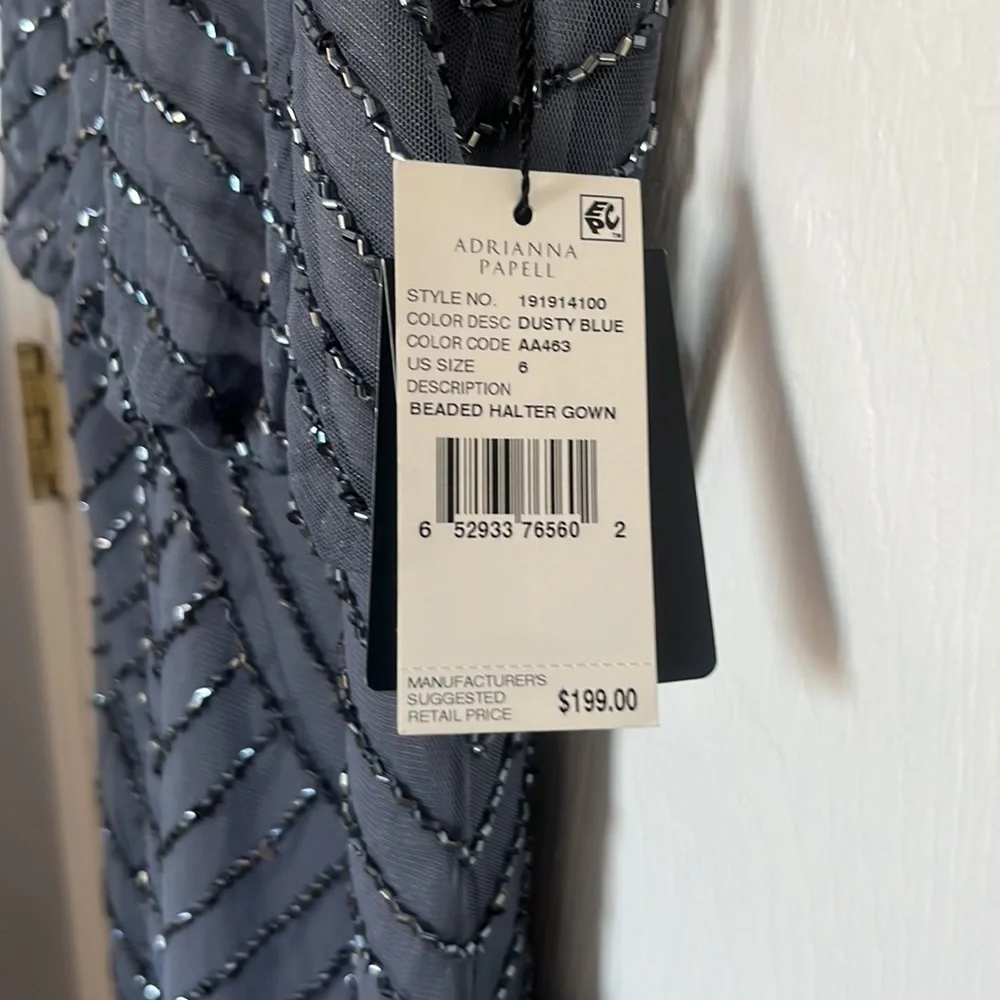 Adrianna Papell beaded gown. Size 6 . NWT